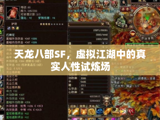 天龙八部SF，虚拟江湖中的真实人性试炼场