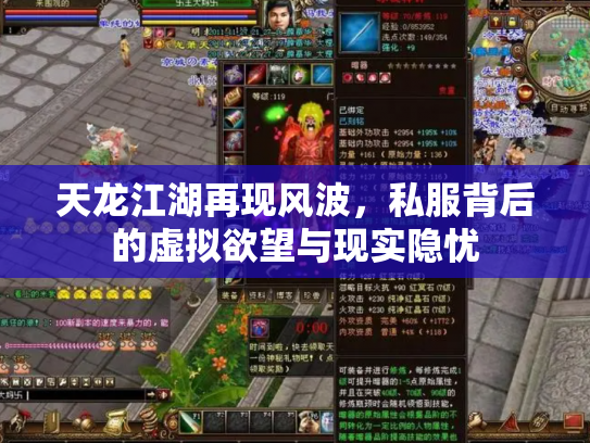 天龙江湖再现风波，私服背后的虚拟欲望与现实隐忧