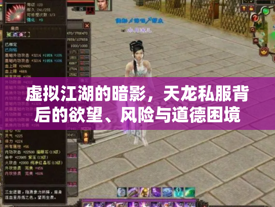 虚拟江湖的暗影，天龙私服背后的欲望、风险与道德困境