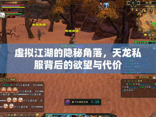 虚拟江湖的隐秘角落，天龙私服背后的欲望与代价