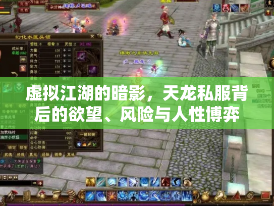 虚拟江湖的暗影，天龙私服背后的欲望、风险与人性博弈