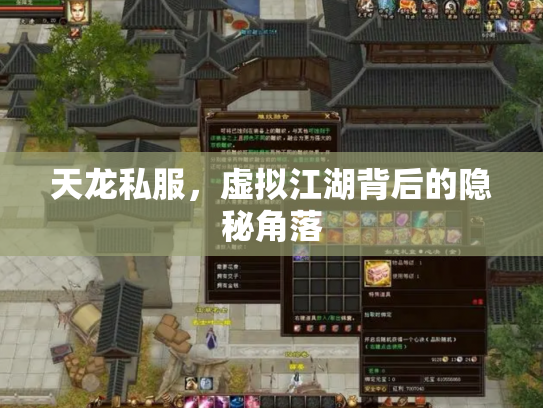 天龙私服，虚拟江湖背后的隐秘角落