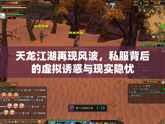 天龙江湖再现风波，私服背后的虚拟诱惑与现实隐忧