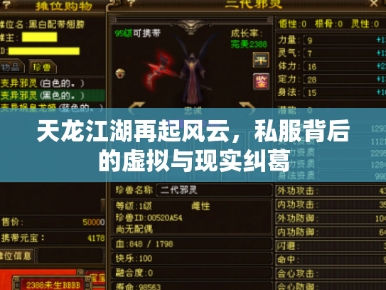 天龙江湖再起风云，私服背后的虚拟与现实纠葛