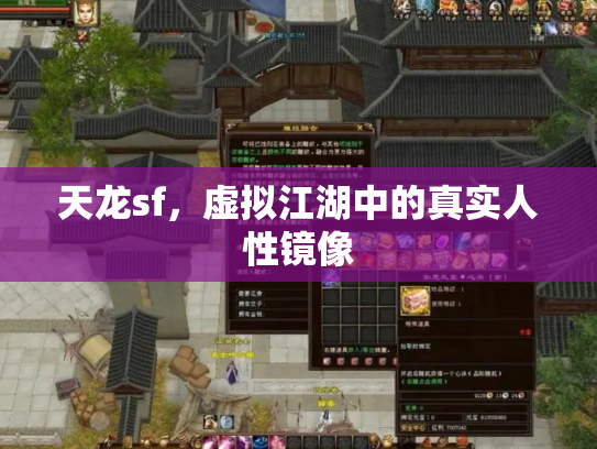 天龙sf，虚拟江湖中的真实人性镜像