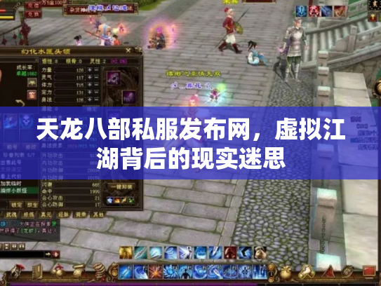 天龙八部私服发布网，虚拟江湖背后的现实迷思