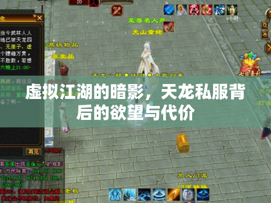 虚拟江湖的暗影，天龙私服背后的欲望与代价