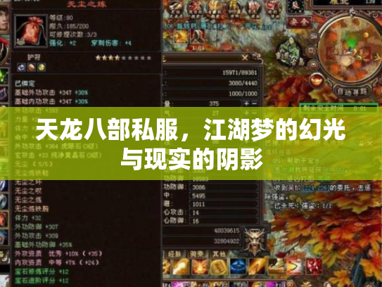 天龙八部私服，江湖梦的幻光与现实的阴影