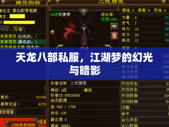 天龙八部私服，江湖梦的幻光与暗影
