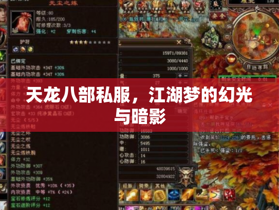 天龙八部私服，江湖梦的幻光与暗影