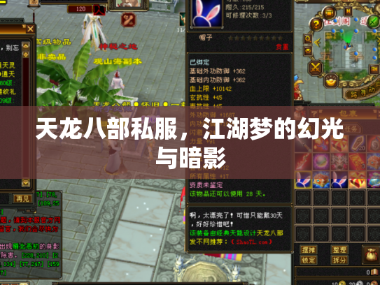 天龙八部私服，江湖梦的幻光与暗影