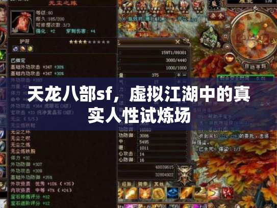 天龙八部sf，虚拟江湖中的真实人性试炼场