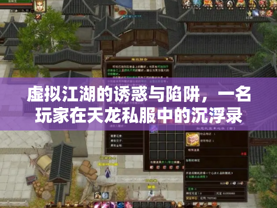 虚拟江湖的诱惑与陷阱，一名玩家在天龙私服中的沉浮录