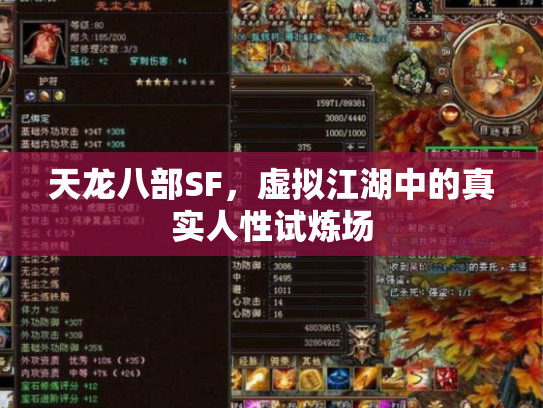 天龙八部SF，虚拟江湖中的真实人性试炼场