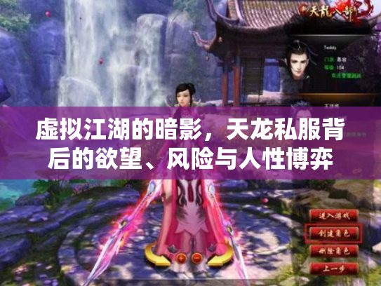 虚拟江湖的暗影，天龙私服背后的欲望、风险与人性博弈