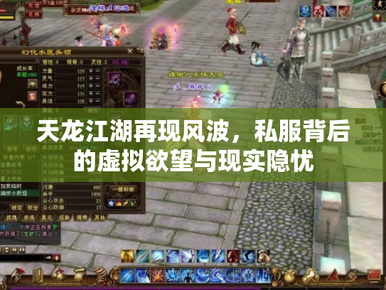 天龙江湖再现风波，私服背后的虚拟欲望与现实隐忧