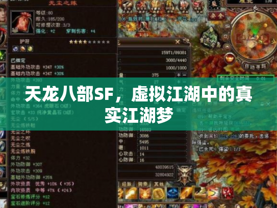 天龙八部SF，虚拟江湖中的真实江湖梦