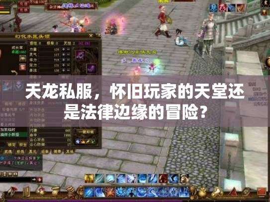 天龙私服，怀旧玩家的天堂还是法律边缘的冒险？