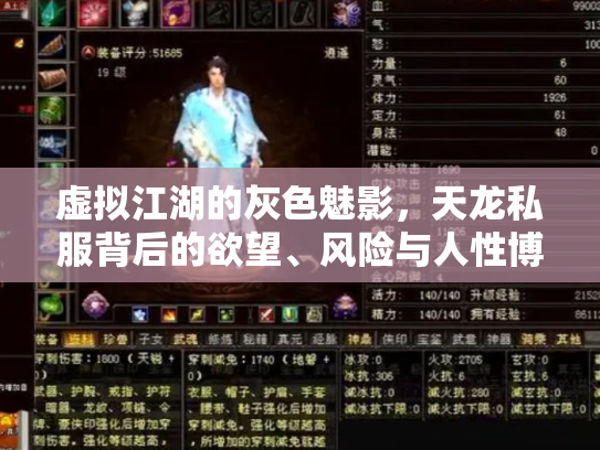 虚拟江湖的灰色魅影，天龙私服背后的欲望、风险与人性博弈