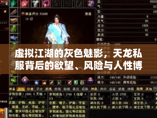 虚拟江湖的灰色魅影，天龙私服背后的欲望、风险与人性博弈