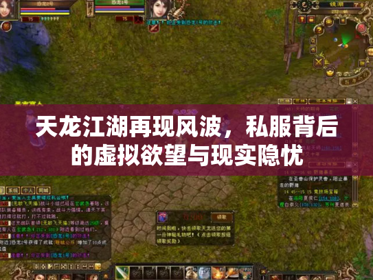 天龙江湖再现风波，私服背后的虚拟欲望与现实隐忧