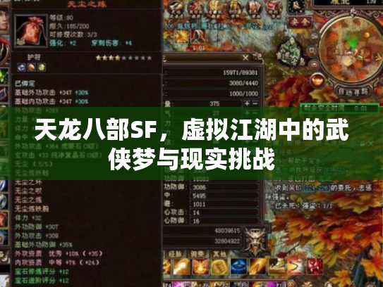 天龙八部SF，虚拟江湖中的武侠梦与现实挑战