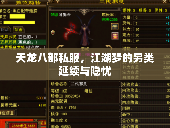 天龙八部私服，江湖梦的另类延续与隐忧