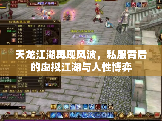 天龙江湖再现风波，私服背后的虚拟江湖与人性博弈