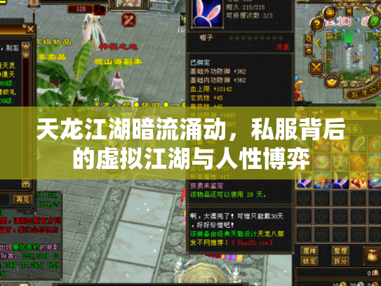天龙江湖暗流涌动，私服背后的虚拟江湖与人性博弈