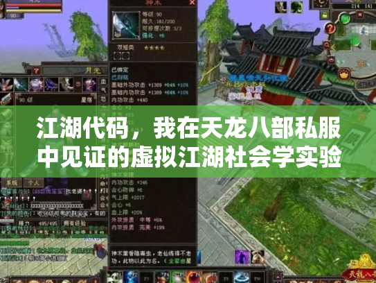 江湖代码，我在天龙八部私服中见证的虚拟江湖社会学实验