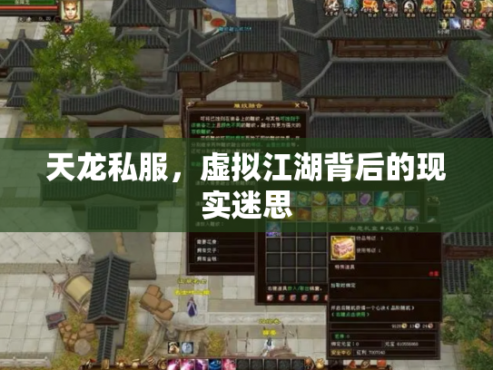 天龙私服，虚拟江湖背后的现实迷思