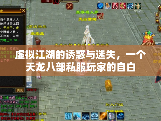 虚拟江湖的诱惑与迷失，一个天龙八部私服玩家的自白