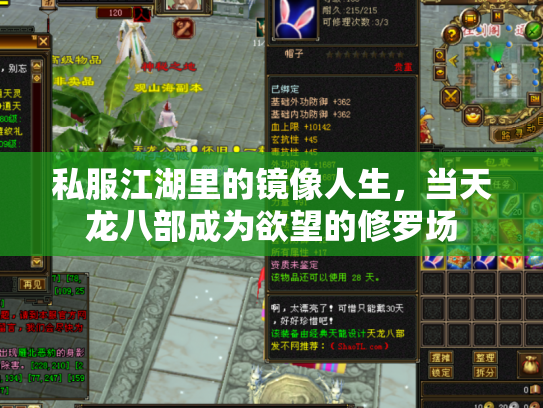 私服江湖里的镜像人生，当天龙八部成为欲望的修罗场