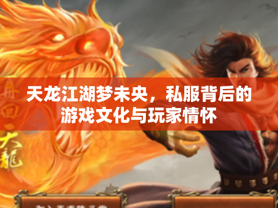 天龙江湖梦未央，私服背后的游戏文化与玩家情怀
