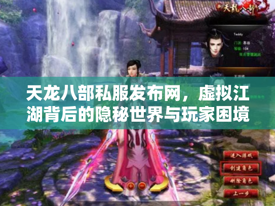 天龙八部私服发布网，虚拟江湖背后的隐秘世界与玩家困境
