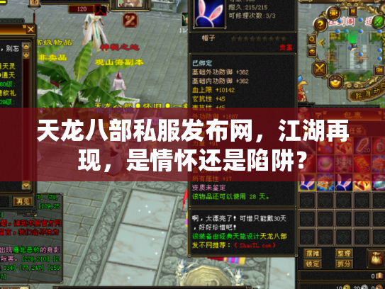 天龙八部私服发布网，江湖再现，是情怀还是陷阱？
