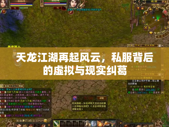 天龙江湖再起风云，私服背后的虚拟与现实纠葛