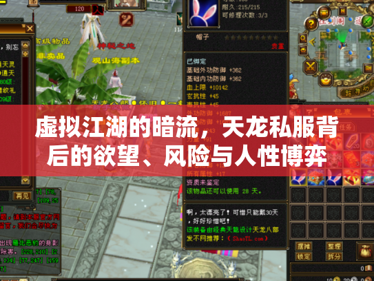 虚拟江湖的暗流，天龙私服背后的欲望、风险与人性博弈