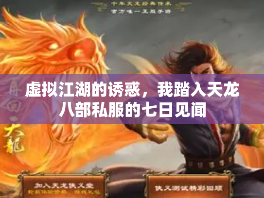 虚拟江湖的诱惑，我踏入天龙八部私服的七日见闻