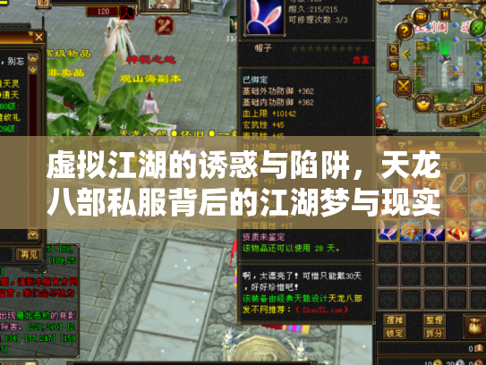 虚拟江湖的诱惑与陷阱，天龙八部私服背后的江湖梦与现实痛