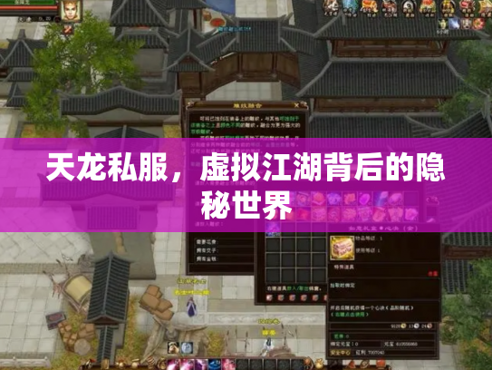 天龙私服，虚拟江湖背后的隐秘世界