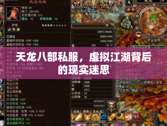 天龙八部私服，虚拟江湖背后的现实迷思
