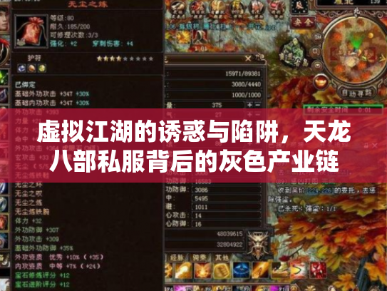 虚拟江湖的诱惑与陷阱，天龙八部私服背后的灰色产业链