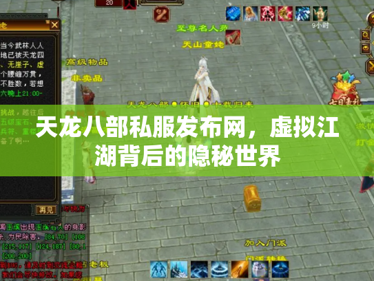 天龙八部私服发布网，虚拟江湖背后的隐秘世界