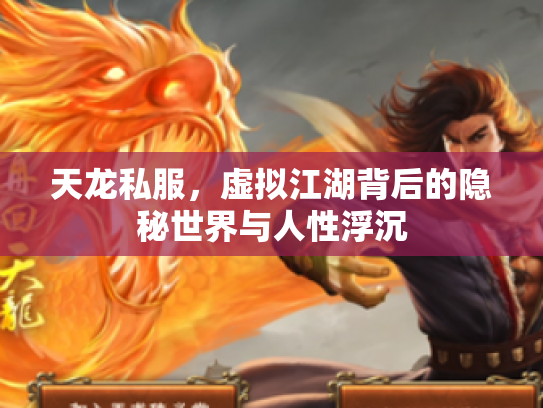 天龙私服，虚拟江湖背后的隐秘世界与人性浮沉
