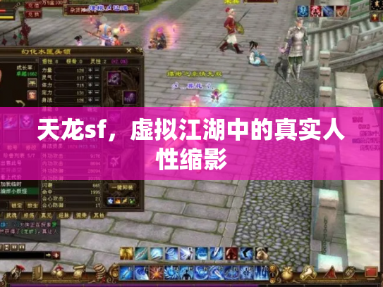 天龙sf，虚拟江湖中的真实人性缩影