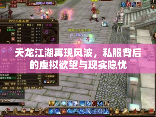 天龙江湖再现风波，私服背后的虚拟欲望与现实隐忧