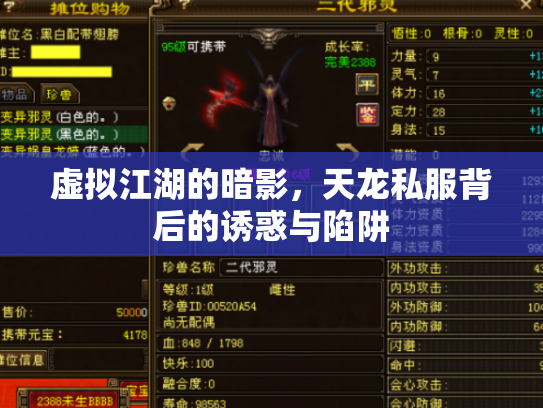 虚拟江湖的暗影，天龙私服背后的诱惑与陷阱