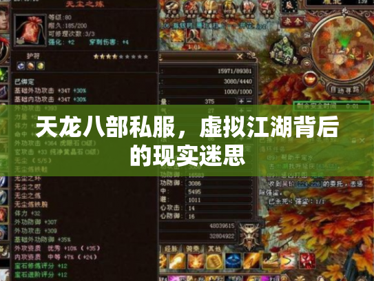 天龙八部私服，虚拟江湖背后的现实迷思