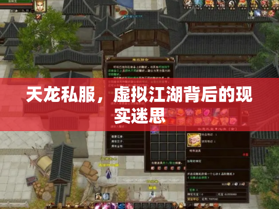 天龙私服，虚拟江湖背后的现实迷思